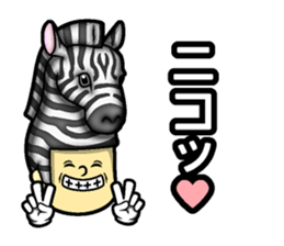 Hair type pink zebra type sticker #14976760
