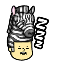 Hair type pink zebra type sticker #14976761
