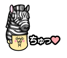 Hair type pink zebra type sticker #14976766