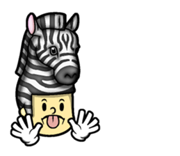 Hair type pink zebra type sticker #14976774