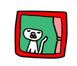 Cat reaction. Afro cat. sticker #14977222