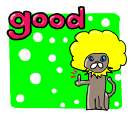 Cat reaction. Afro cat. sticker #14977256