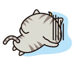 The autumnal leaves of a cat sticker #14978803