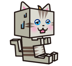 The autumnal leaves of a cat sticker #14978804