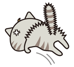 The autumnal leaves of a cat sticker #14978818