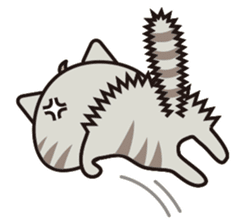 The autumnal leaves of a cat sticker #14978818
