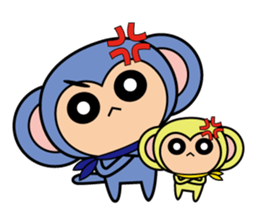 triple monkey sticker #14981326