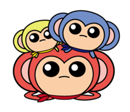 triple monkey sticker #14981329