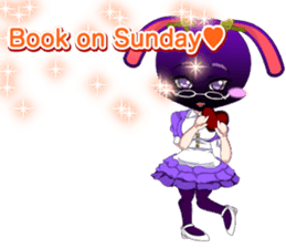 Lovely Girls Rabbit White Day English sticker #14983296