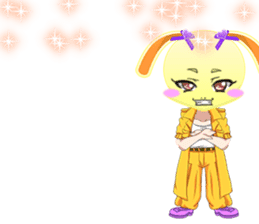 Lovely Girls Rabbit White Day English sticker #14983297