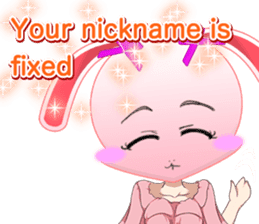 Lovely Girls Rabbit White Day English sticker #14983299