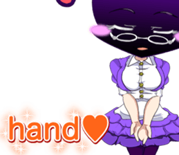 Lovely Girls Rabbit White Day English sticker #14983312