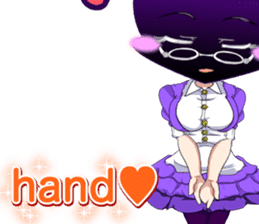 Lovely Girls Rabbit White Day English sticker #14983312