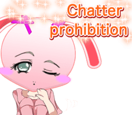 Lovely Girls Rabbit White Day English sticker #14983319