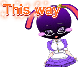 Lovely Girls Rabbit White Day English sticker #14983324