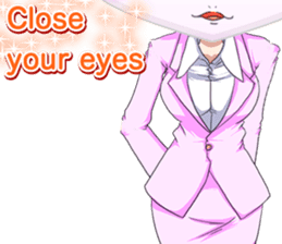 Lovely Girls Rabbit White Day English sticker #14983326