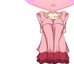 Lovely Girls Rabbit White Day English sticker #14983327