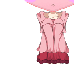 Lovely Girls Rabbit White Day English sticker #14983327