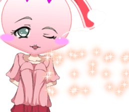 Lovely Girls Rabbit White Day English sticker #14983331