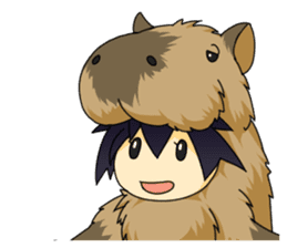 Costume capybara sticker #14983975