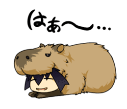 Costume capybara sticker #14983978