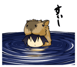 Costume capybara sticker #14983980