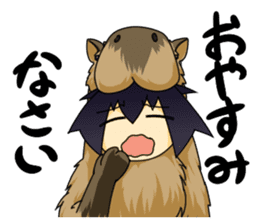 Costume capybara sticker #14983997