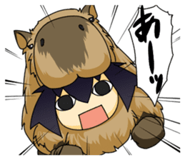 Costume capybara sticker #14984010