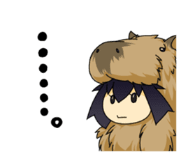 Costume capybara sticker #14984011