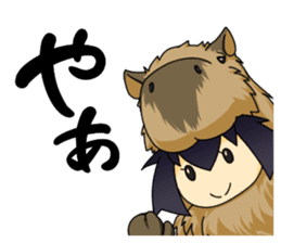 Costume capybara sticker #14984012