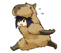Costume capybara sticker #14984013