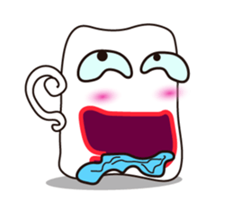 Mischievous White Cups Scowling sticker #14984778