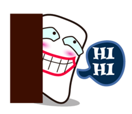 Mischievous White Cups Scowling sticker #14984782