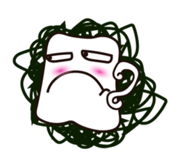 Mischievous White Cups Scowling sticker #14984783