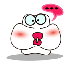 Mischievous White Cups Scowling sticker #14984786