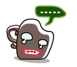 Mischievous White Cups Scowling sticker #14984791