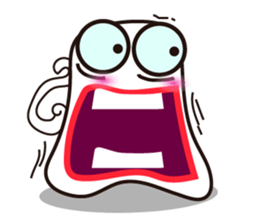 Mischievous White Cups Scowling sticker #14984793