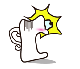 Mischievous White Cups Scowling sticker #14984796