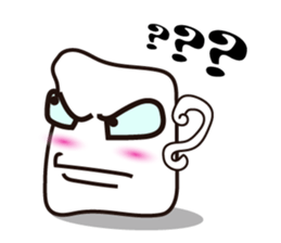 Mischievous White Cups Scowling sticker #14984799
