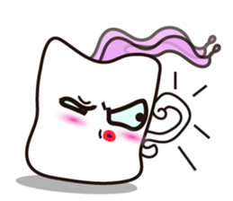 Mischievous White Cups Scowling sticker #14984802