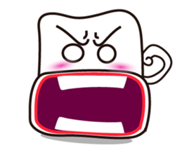 Mischievous White Cups Scowling sticker #14984809