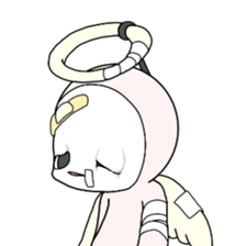 looks like an angel. looks like a devil. sticker #14985293