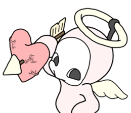 looks like an angel. looks like a devil. sticker #14985295