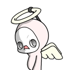 looks like an angel. looks like a devil. sticker #14985297