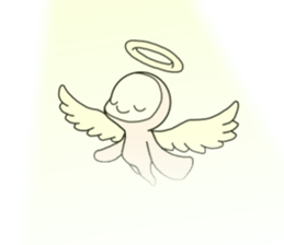 looks like an angel. looks like a devil. sticker #14985298