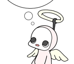 looks like an angel. looks like a devil. sticker #14985299