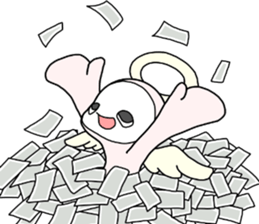 looks like an angel. looks like a devil. sticker #14985301