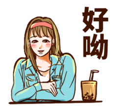 Vintage girlfriend sticker #14985783