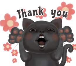 Couple of a black cat and a koala sticker #14986246