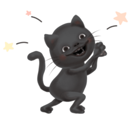 Couple of a black cat and a koala sticker #14986247